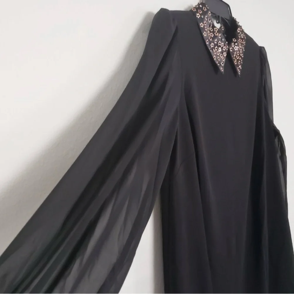 Betsey Johnson Cocktail Dress With Embellished Collar - Picture 3 of 14